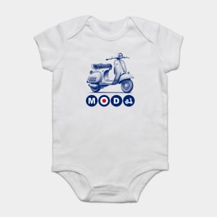 Mod Scooter Roundel Design Baby Bodysuit
